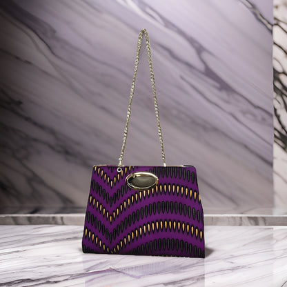 Women's African Print Maxi Skirt and Matching Bag (Purple) - Premium African Apparel from MAGOS - Just $55! Shop this and more African Apparel now 