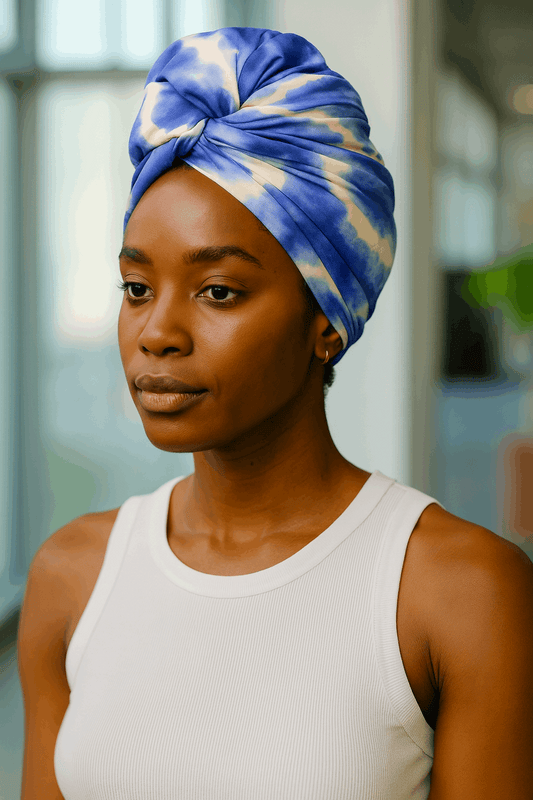 African Tie Dye Print Headwrap