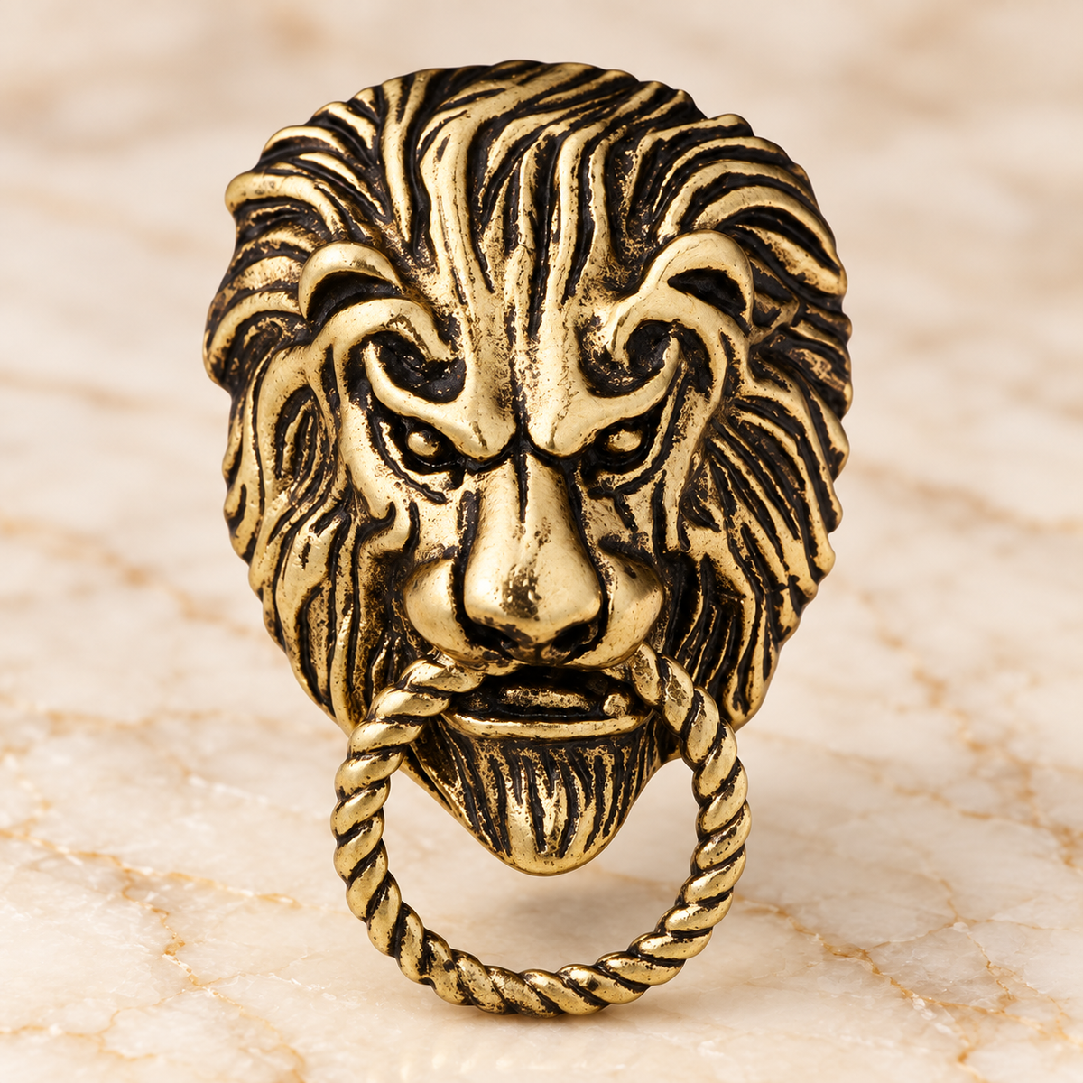 Men's African Lion King Brooch
