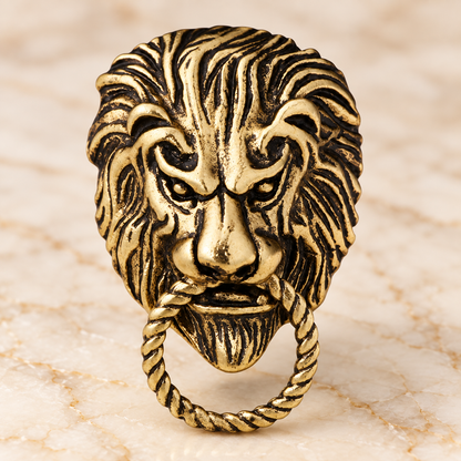 Men's African Lion King Brooch