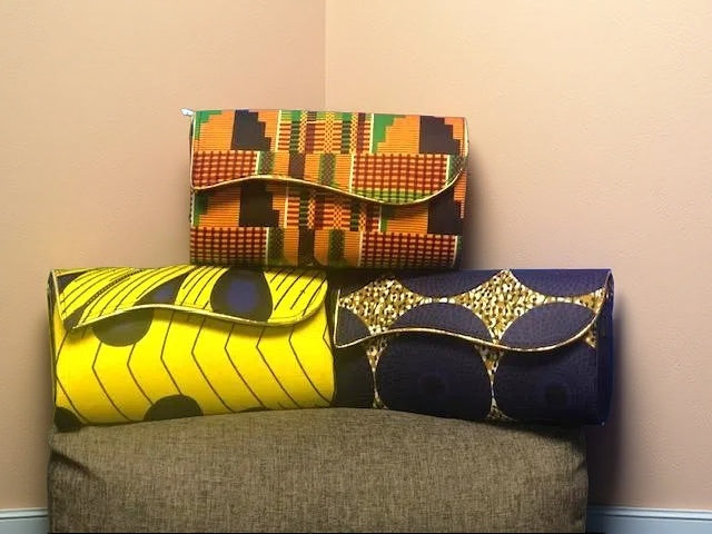Vibrant African Print Clutch Bag