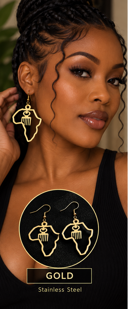 Adinkra Symbol Dangle Earrings