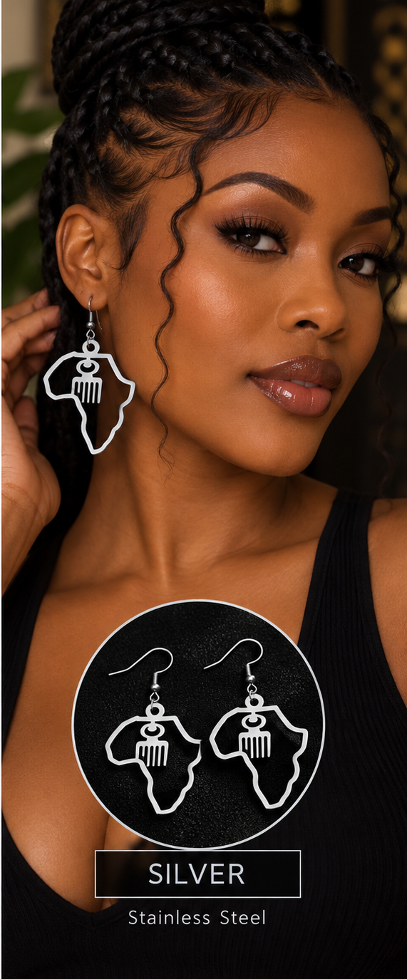 Adinkra Symbol Dangle Earrings