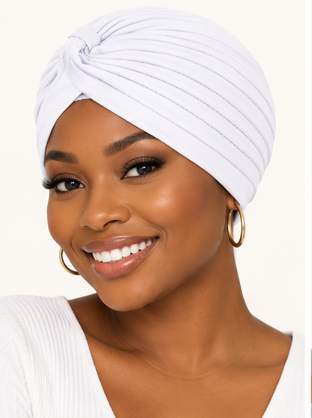 Pleated Twist Turban Cap