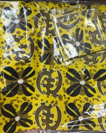 Yellow, Black Print Kaftan