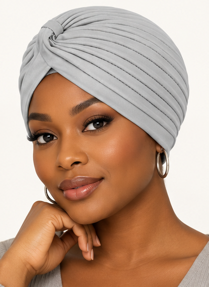 Pleated Twist Turban Cap