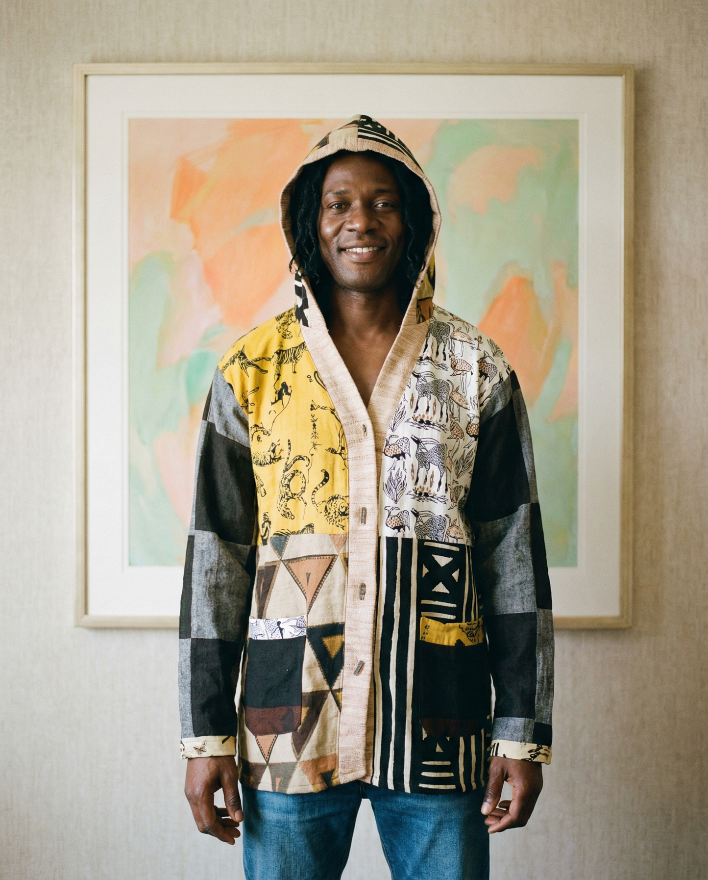 African Mud Print (Bogolanfini) Hoodie Jacket