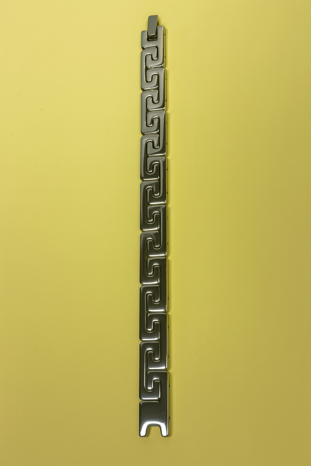 Men's Silver Greek Key Link Bracelet