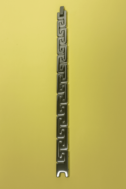 Men's Silver Greek Key Link Bracelet