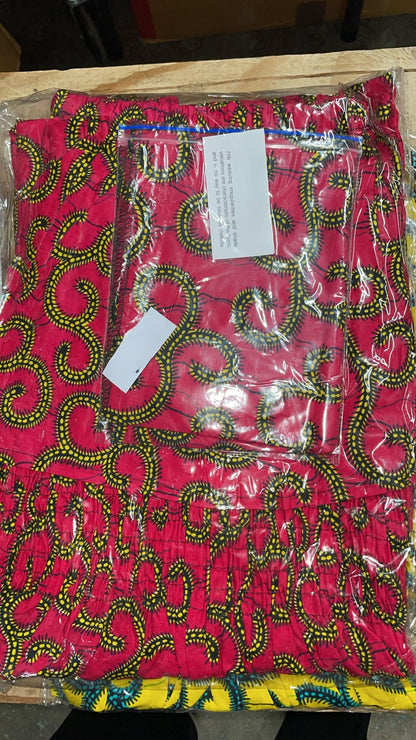 African Print Layered Ruffled Dress