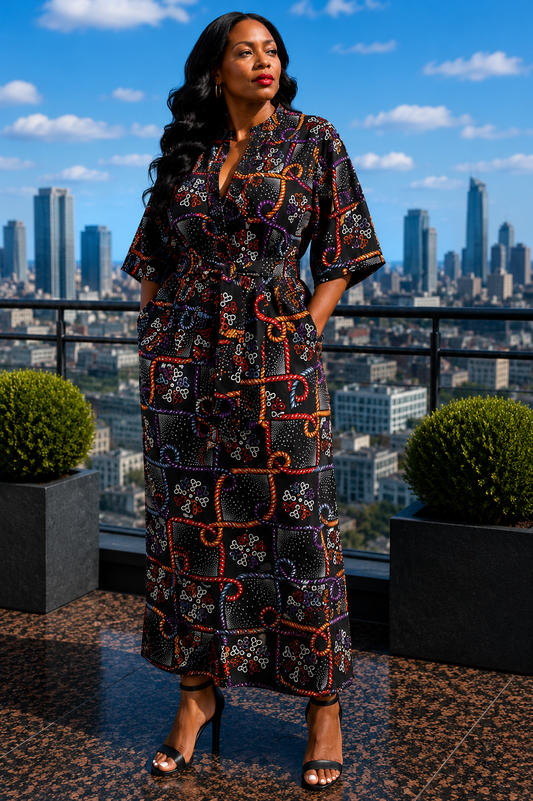 Multi Ankara African Print Dress