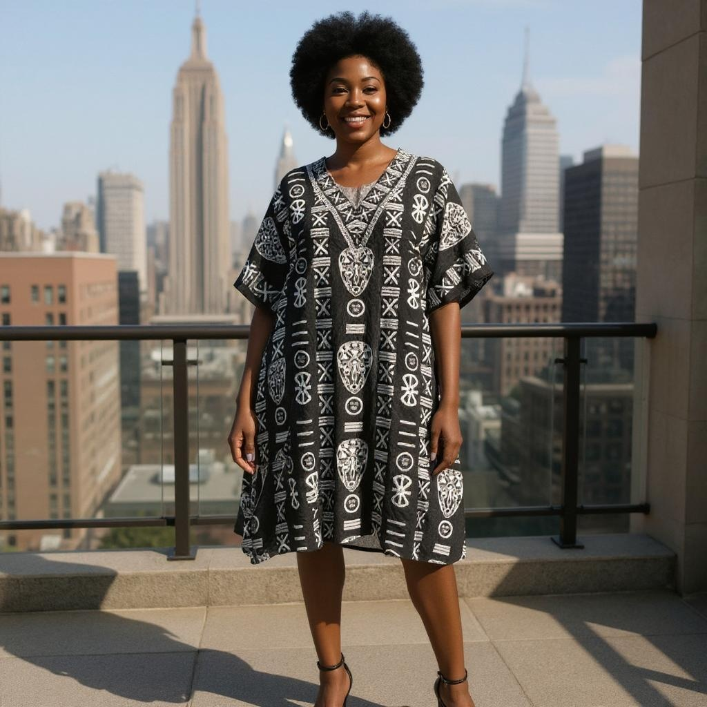 African Print Kaftan Dress