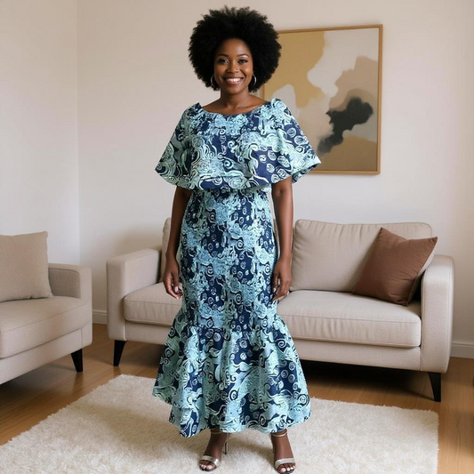 Ankara African Print Mermaid Style Gown