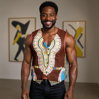 Traditional African Dashiki Vest (Unisex)
