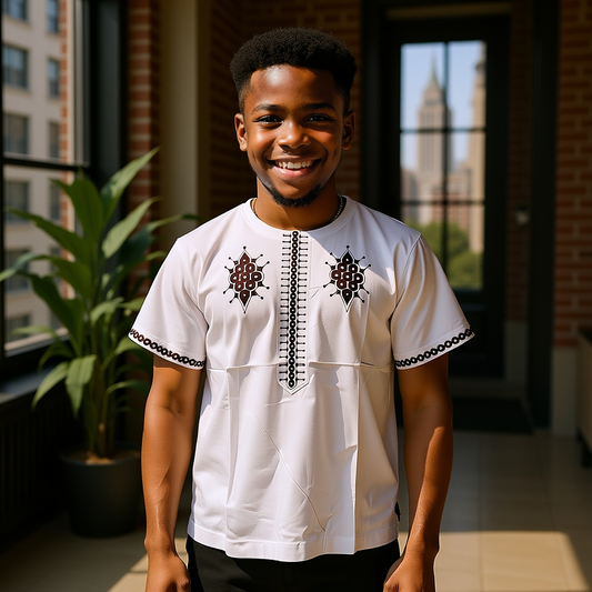 Boy's Ghanaian African Dashiki Tops