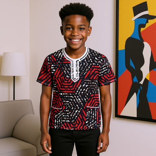 Boy's Ghanaian African Dashiki Top