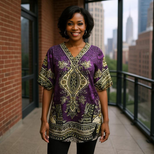 Women's Dashiki Print Tunic
