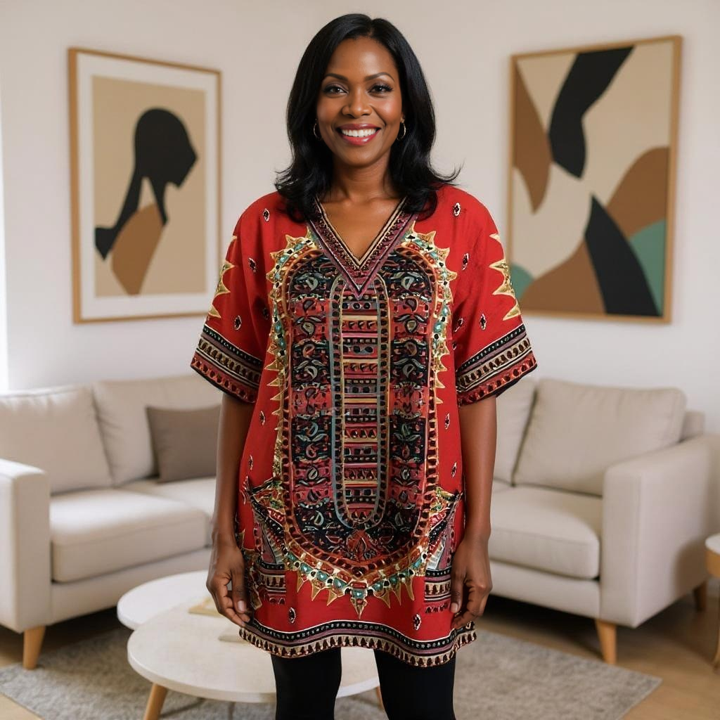 Women's Dashiki Print Tunic