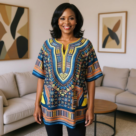 Women's African Dashiki Print Tunic