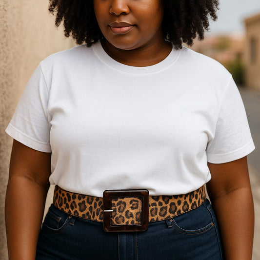 Plus Size Large Square Buckle Fashion Belt