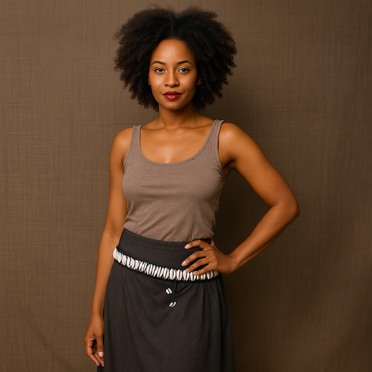 One Row African Cowrie Shell Belt