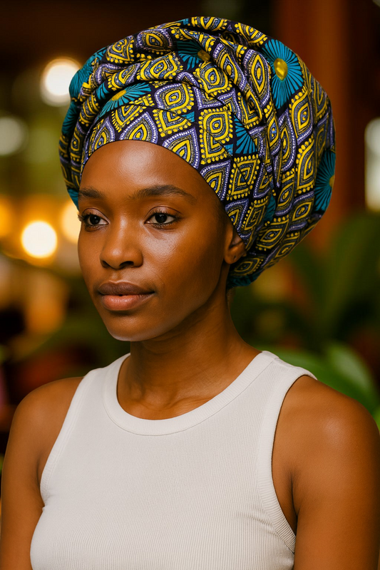 African Multi-Color Print Headwrap