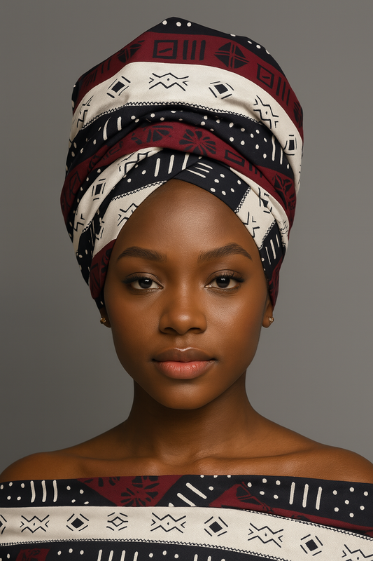 African Tribal Print Head Scarf