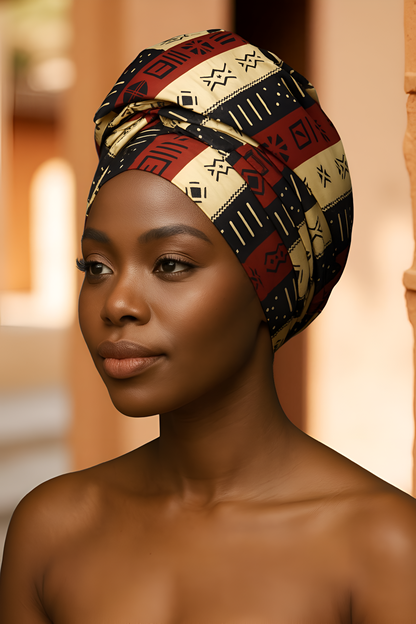 African Tribal Print Head Scarf