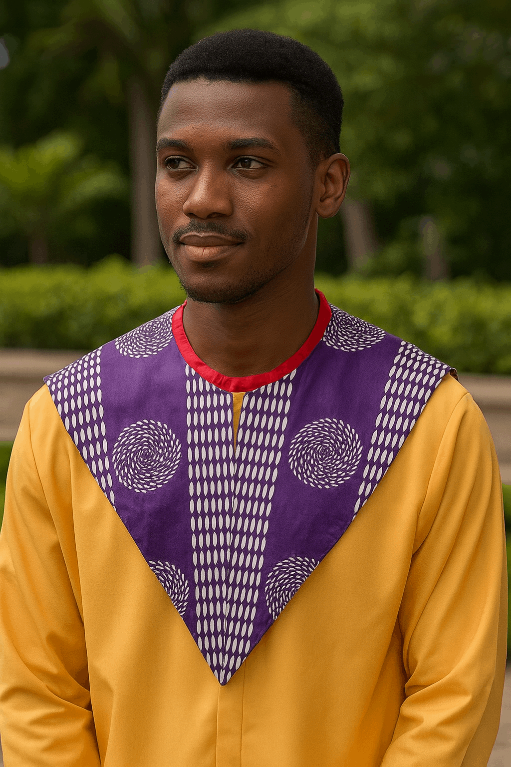 Unisex African Print Reversible Shoulder Collar (Print A)