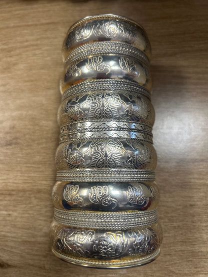 6'African Brass Cuff Bracelet