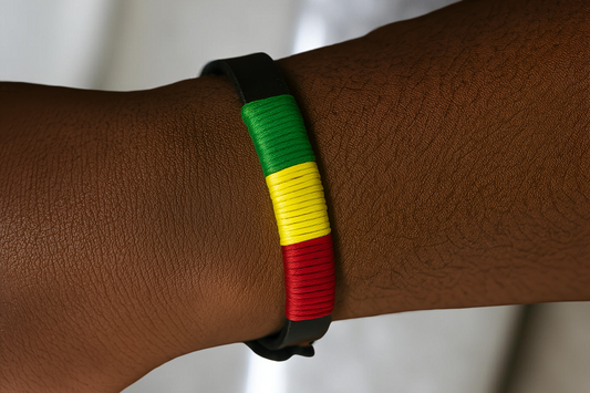 Men's African Leather Style Rasta Bracelets