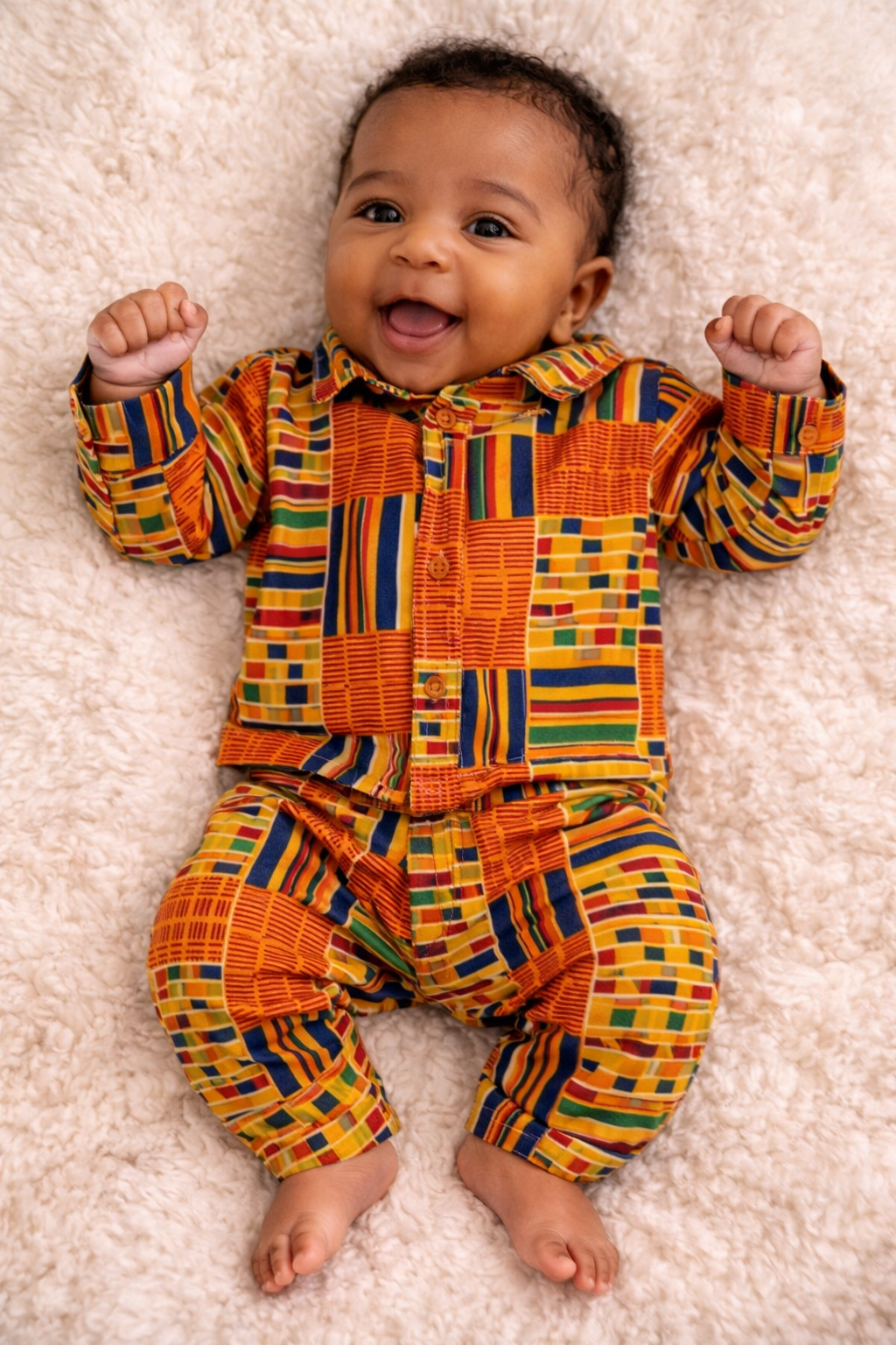 African Kente1 Print Baby 2-Piece Outfit