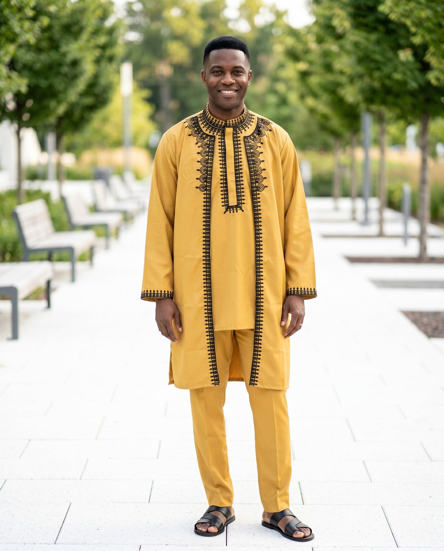 Men’s Gold Embroidered Agbada Set