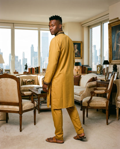 Men’s Gold Embroidered Agbada Set