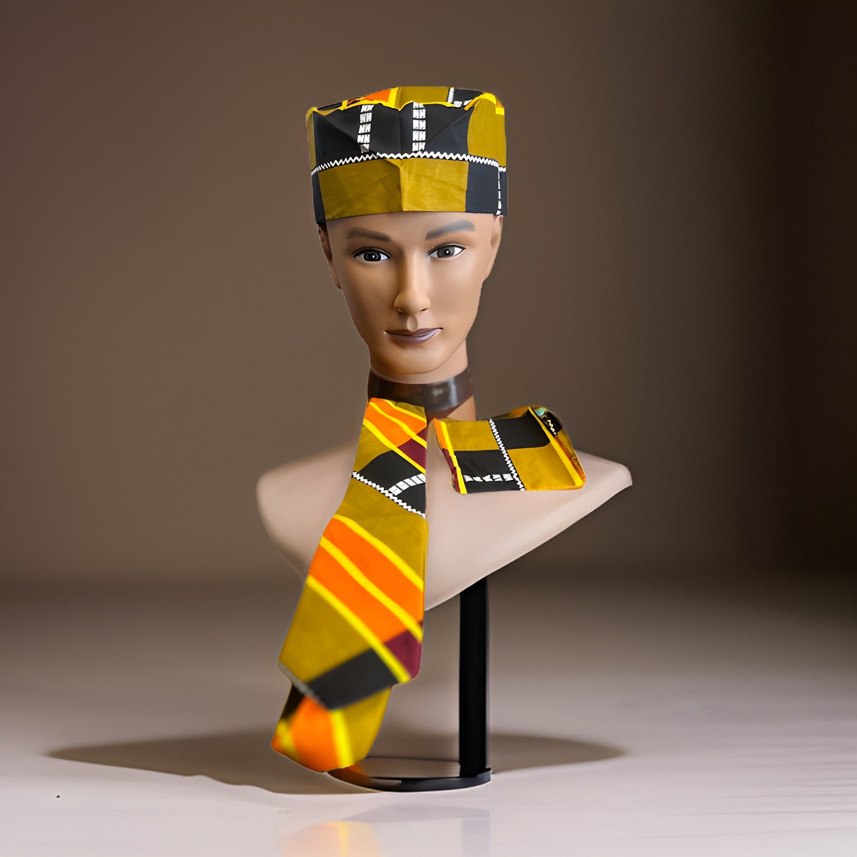 African Kente Print Style #3 - 3pc Necktie Set - Premium African Accessories from MAGOS - Just $22! Shop this and more African Accessories now 