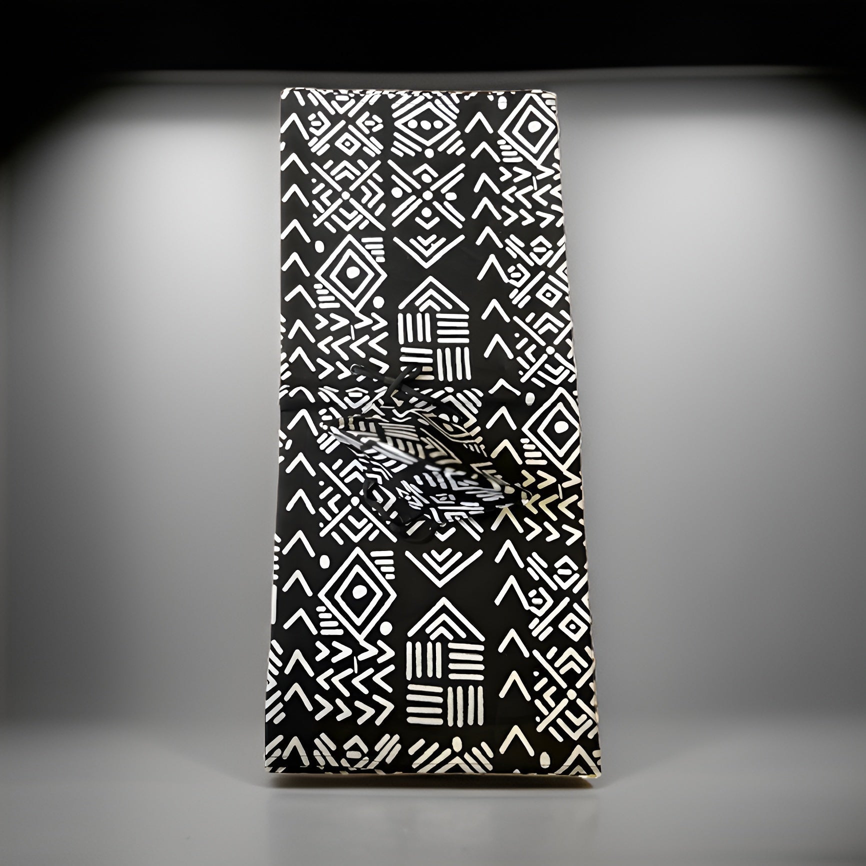 African Print Black/White Headwrap with Matching Mask Set - Premium African Accessories from MAGOS - Just $17.50! Shop this and more African Accessories now 