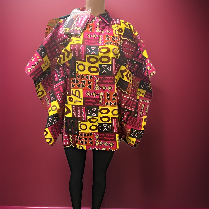 African Print Button Down Short Kaftan - Premium African Apparel from MAGOS - Just $45! Shop this and more African Apparel now 