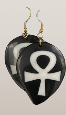 African Symbol Bone Black & White Earrings - Premium Jewelry from MAGOS - Just $8.99! Shop this and more Jewelry now 