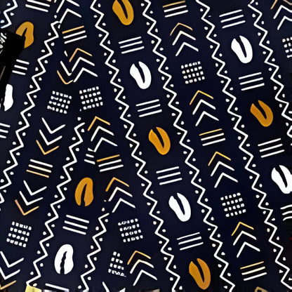 African Cowrie Shell Print Long Skirt - MAGOS