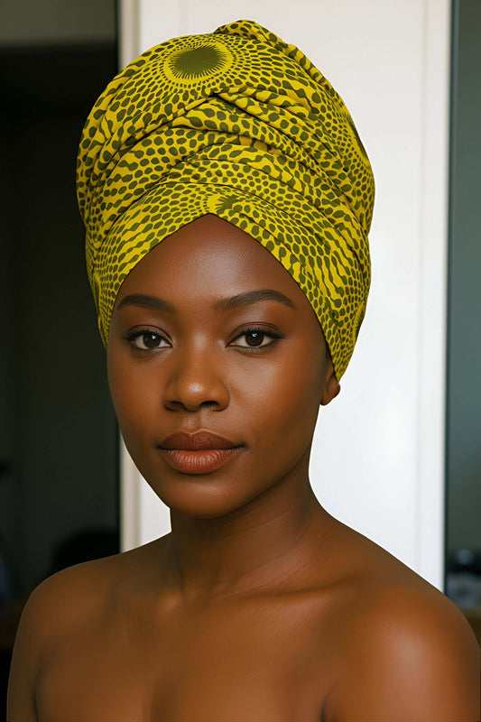 African Sunburst Print Headwrap