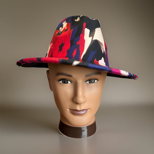 American Flag Design Wide Brim Felt Fedora Panama Hat - Premium Other Accessories from MAGOS - Just $24! Shop this and more Other Accessories now 