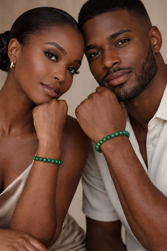 Green Jade Beaded Bracelet