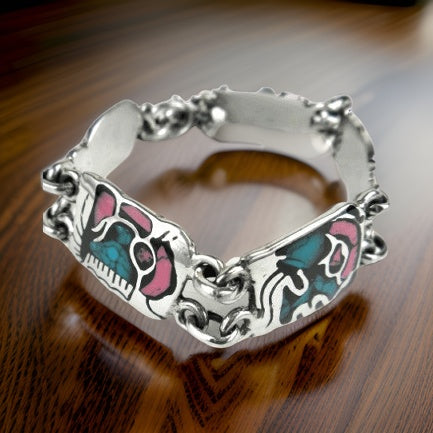 Colorful Maya Glyph Link Bracelet - Premium Jewelry from MAGOS - Just $9.99! Shop this and more Jewelry now 