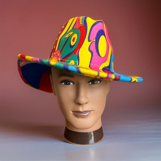 Colorful Wide Brim Felt Fedora Panama Hat - Premium Other Accessories from MAGOS - Just $24! Shop this and more Other Accessories now 