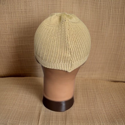 Elastic Knitted Solid Khaki Kufi - Premium African Accessories from MAGOS - Just $10! Shop this and more African Accessories now 