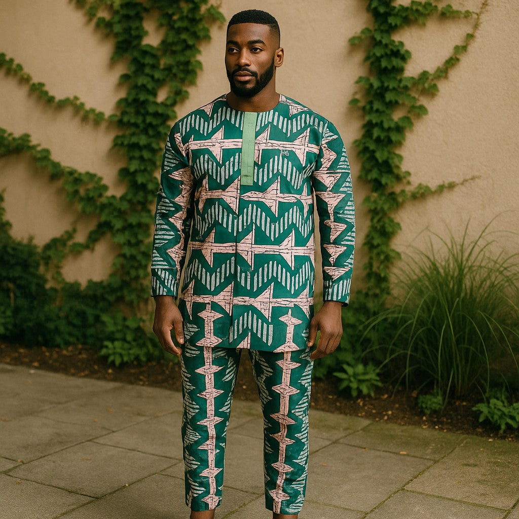 Men Dashiki Pants Set (3XL)