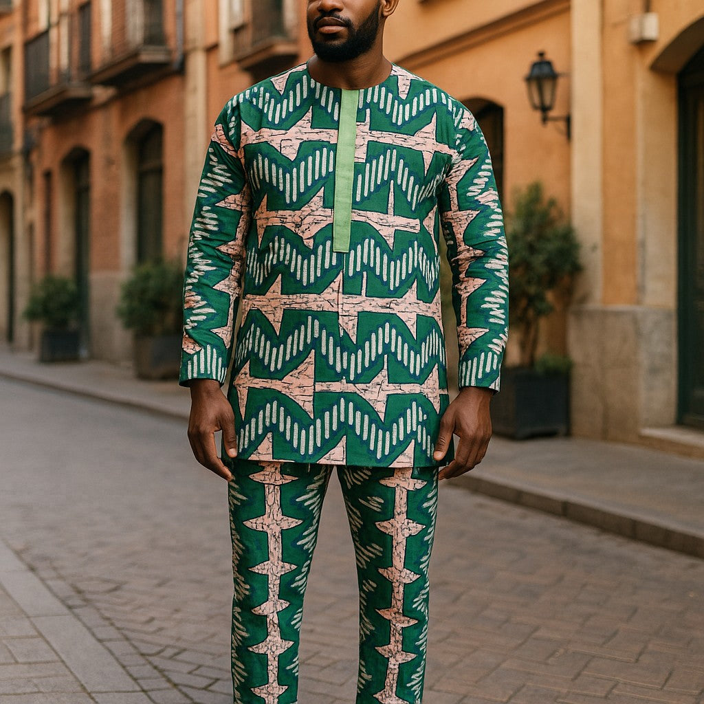 Men Dashiki Pants Set (3XL)
