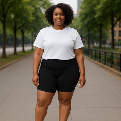 Black Plus Size Short Leggings (XL)