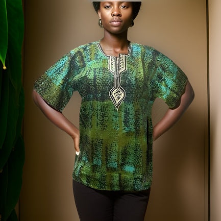 Ghanaian African Dashiki Tops (Unisex) - Premium African Apparel from MAGOS - Just $35! Shop this and more African Apparel now 