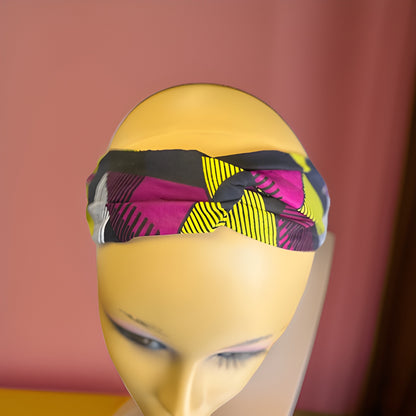 Girls African Ankara Fabric Print Knotted Headband Hairband O.O.A. Tradings Distribution